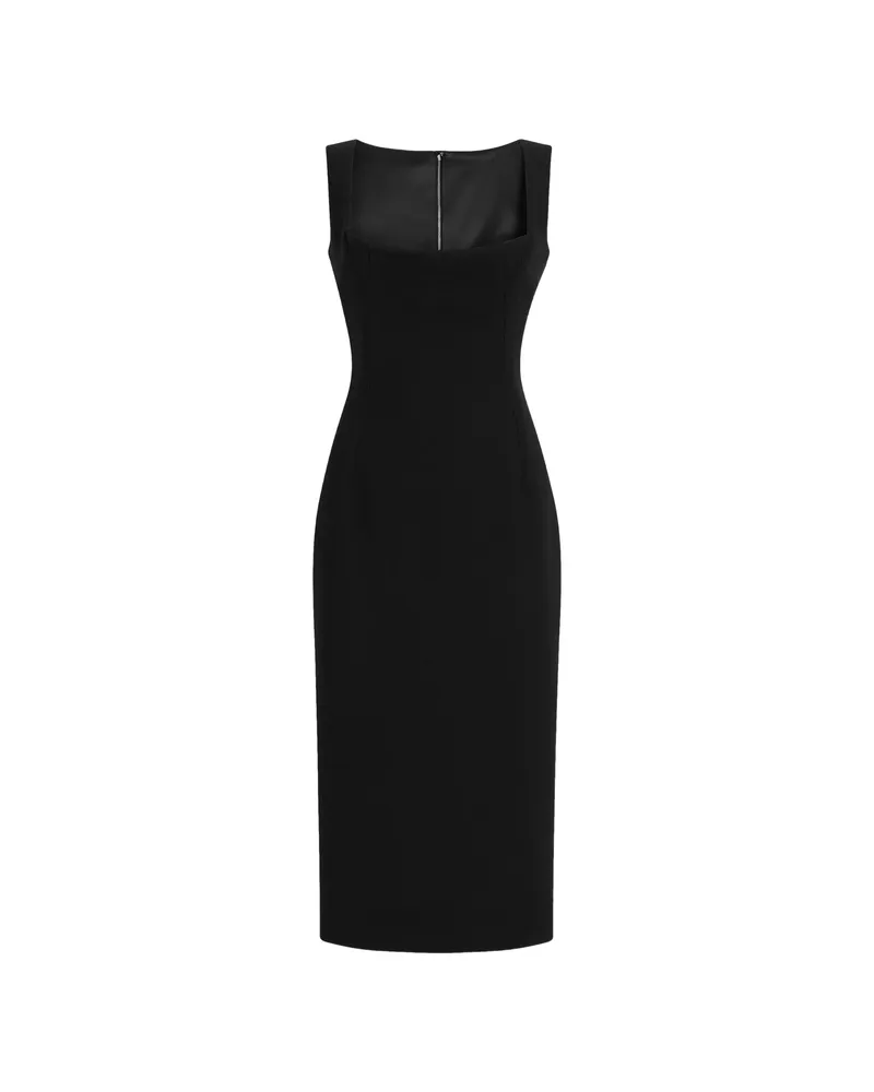 Dolce & Gabbana Double-wool Crêpe Dress Black