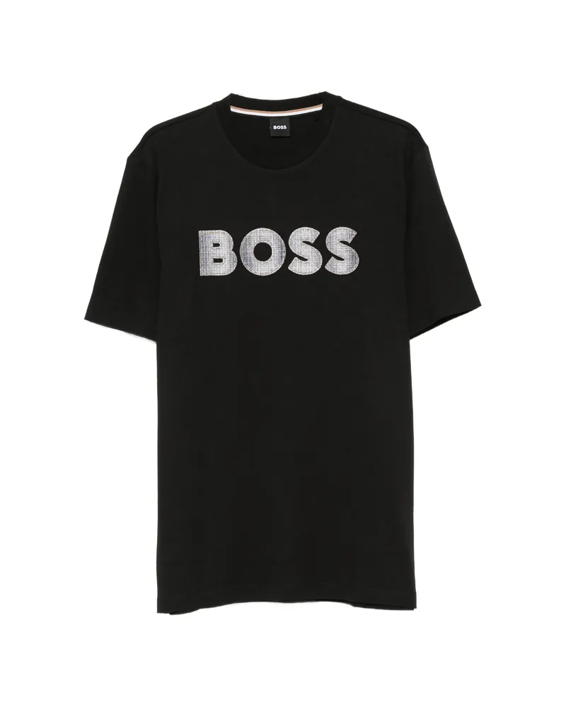 HUGO BOSS Logo-patch T-shirt Black