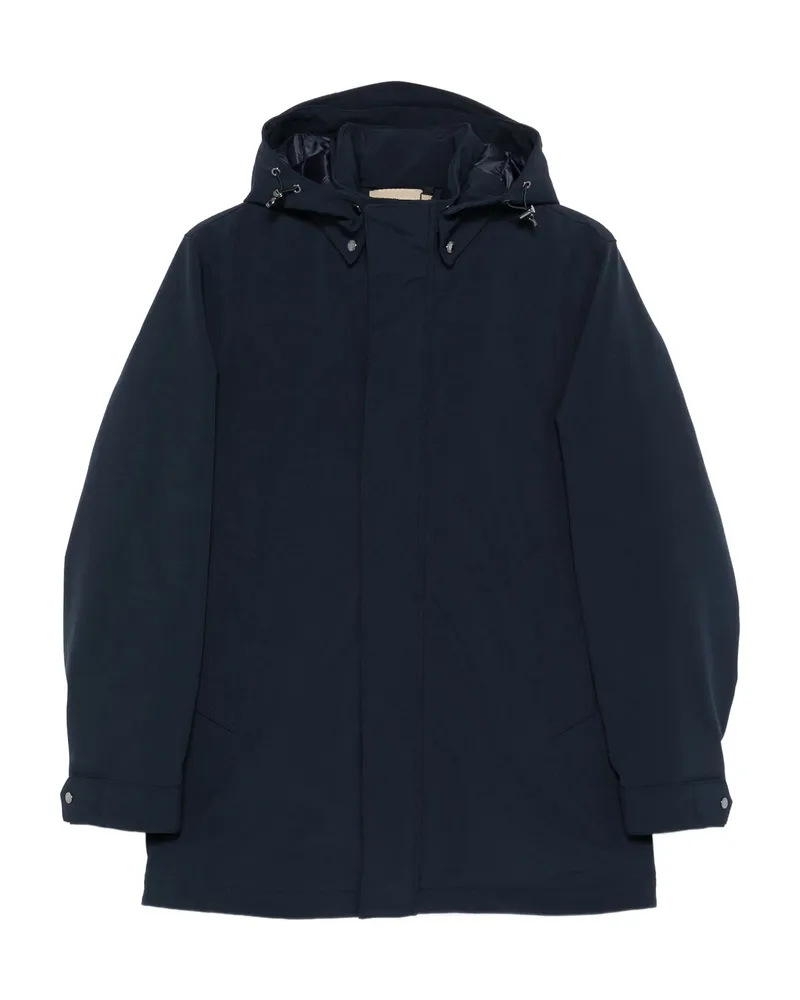 Woolrich Hooded Coat Blue