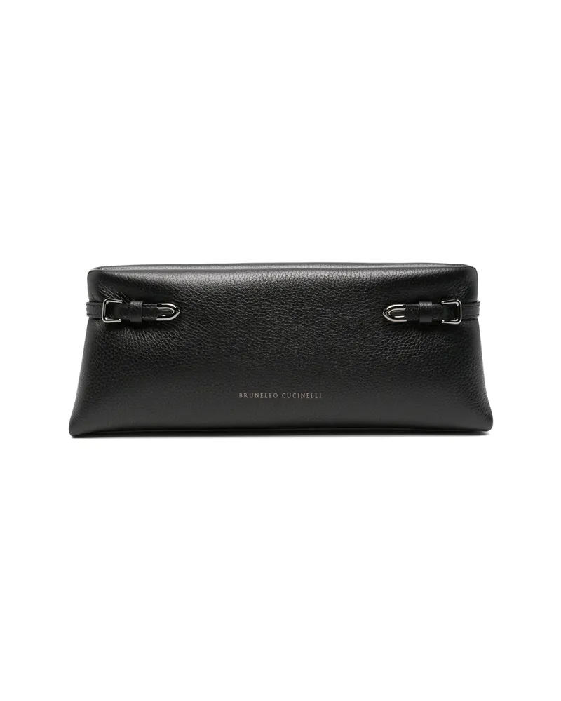 Brunello Cucinelli Leather Clutch Bag Black