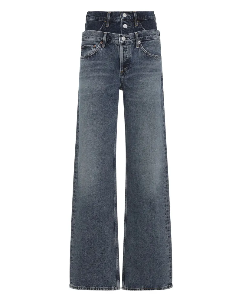 AGOLDE Elson Double-waistband Jeans Blue