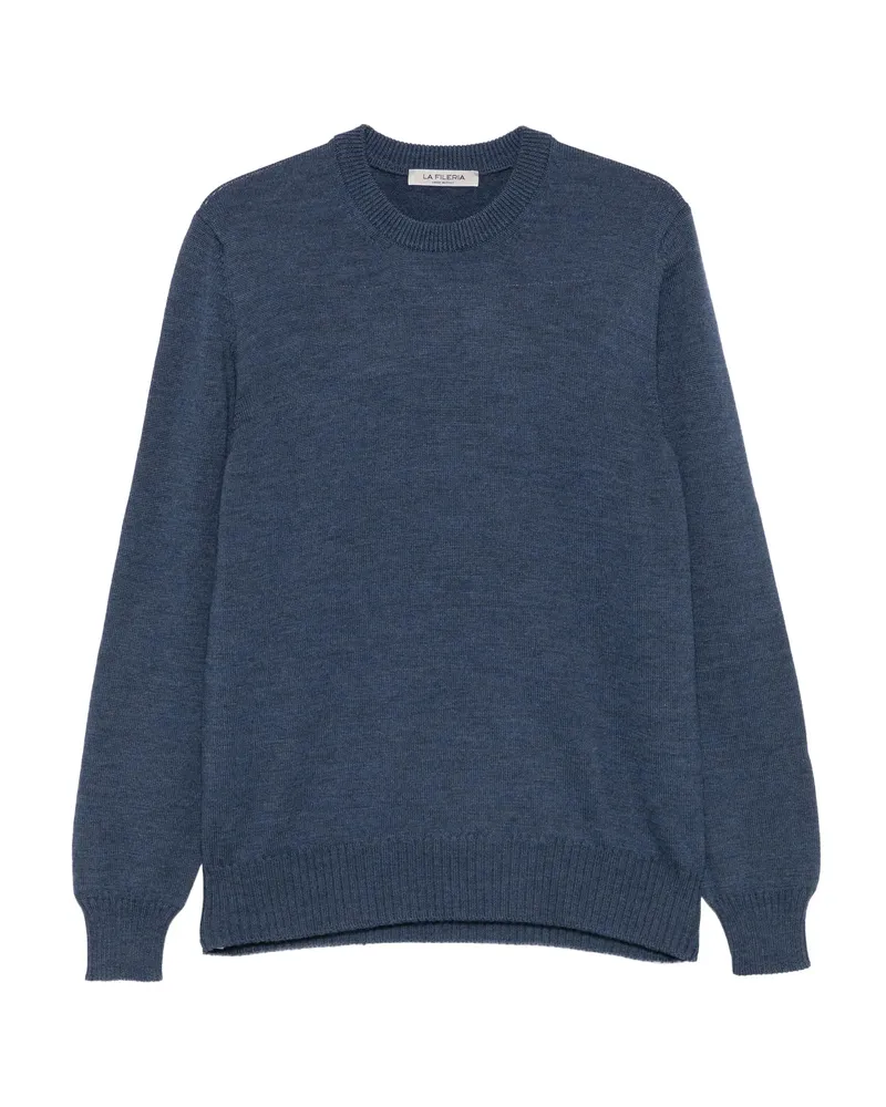 La Fileria Crew-neck Wool Sweater Blue