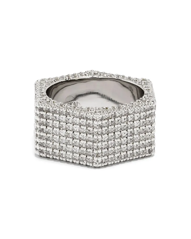 DARKAI Bolt Pavé Ring Silver
