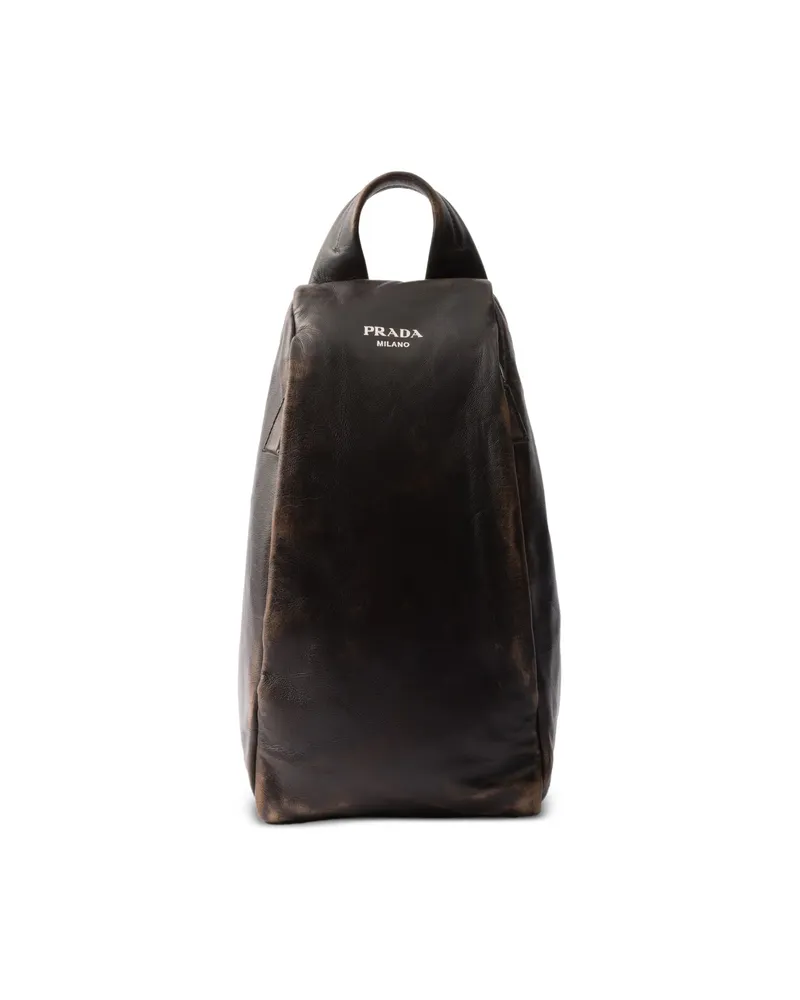 Prada Leather Backpack Brown