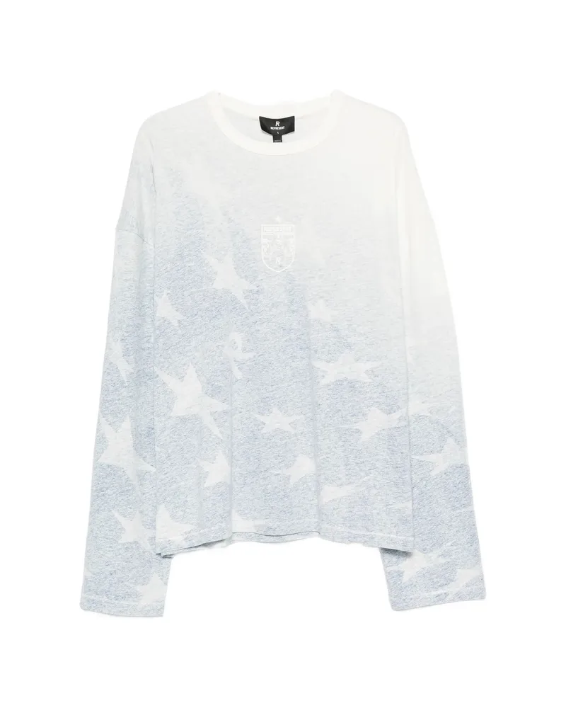REPRESENT USA Star-print Long-sleeve Cotton T-shirt Blue