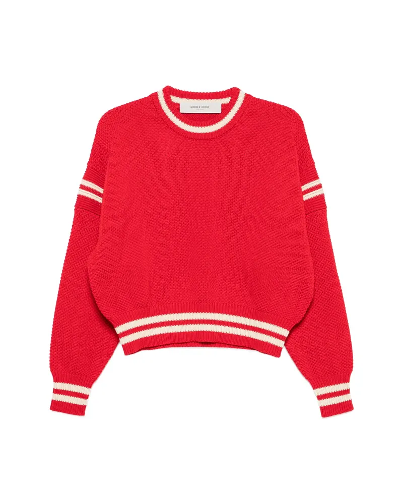 Golden Goose Long-sleeve Round-neck Sweater Red