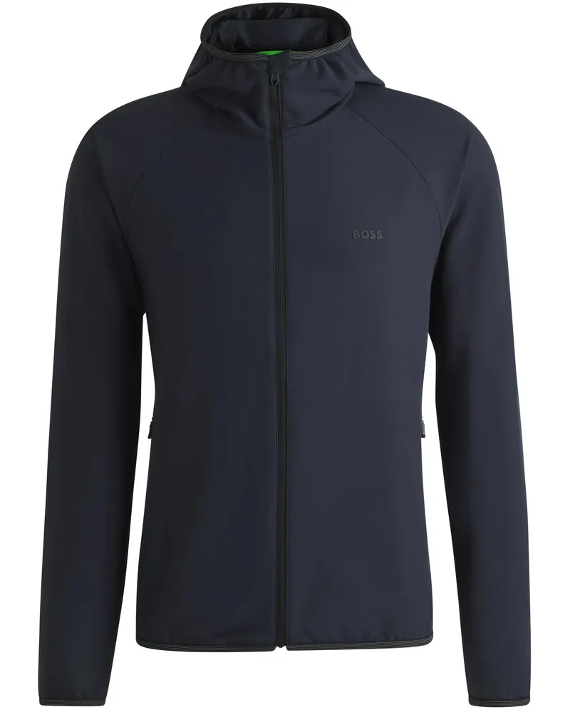 HUGO BOSS Hooded Zip-up Jacket Blue