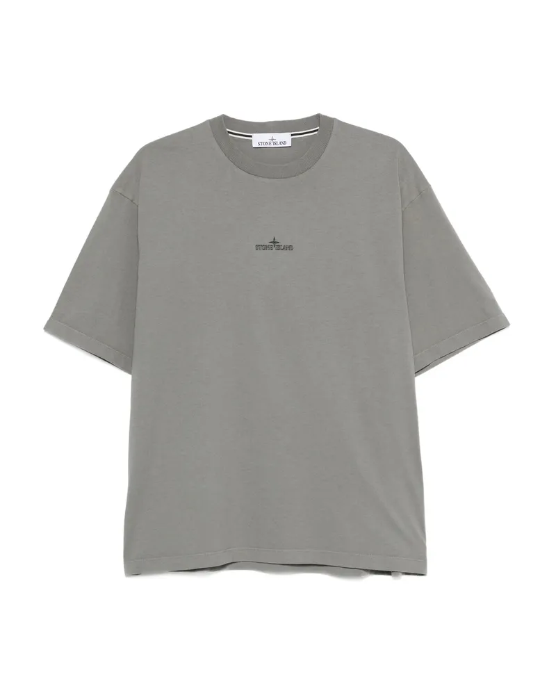 Stone Island Logo-embroidered T-shirt Grey