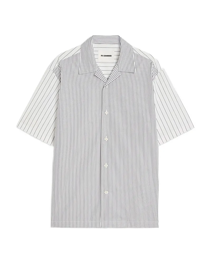 Jil Sander Striped Short-sleeve Shirt White