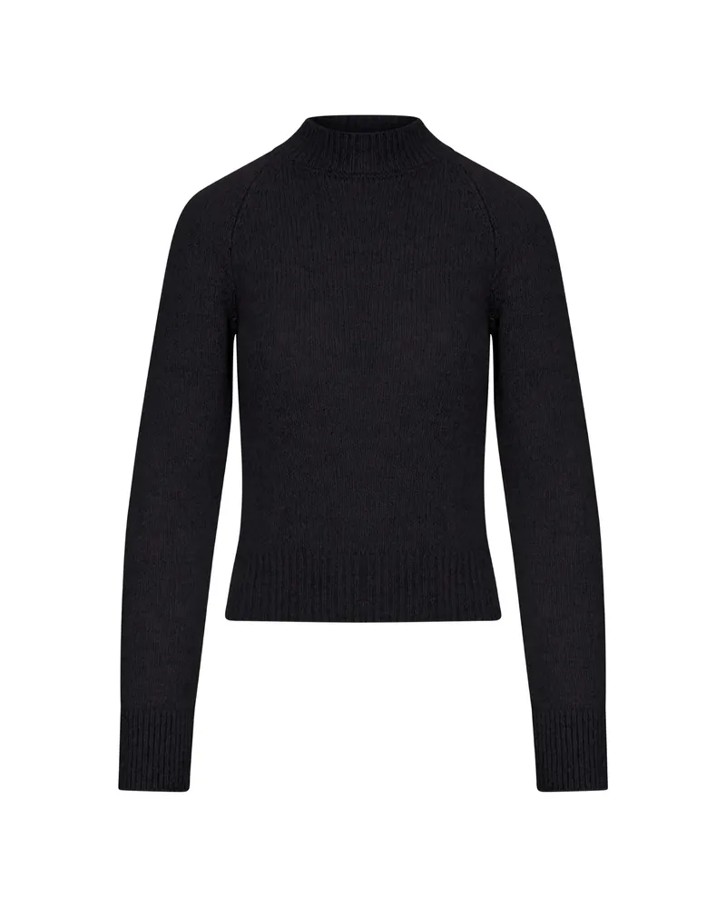 Dries van Noten Raglan-sleeve Mock-neck Sweater Black