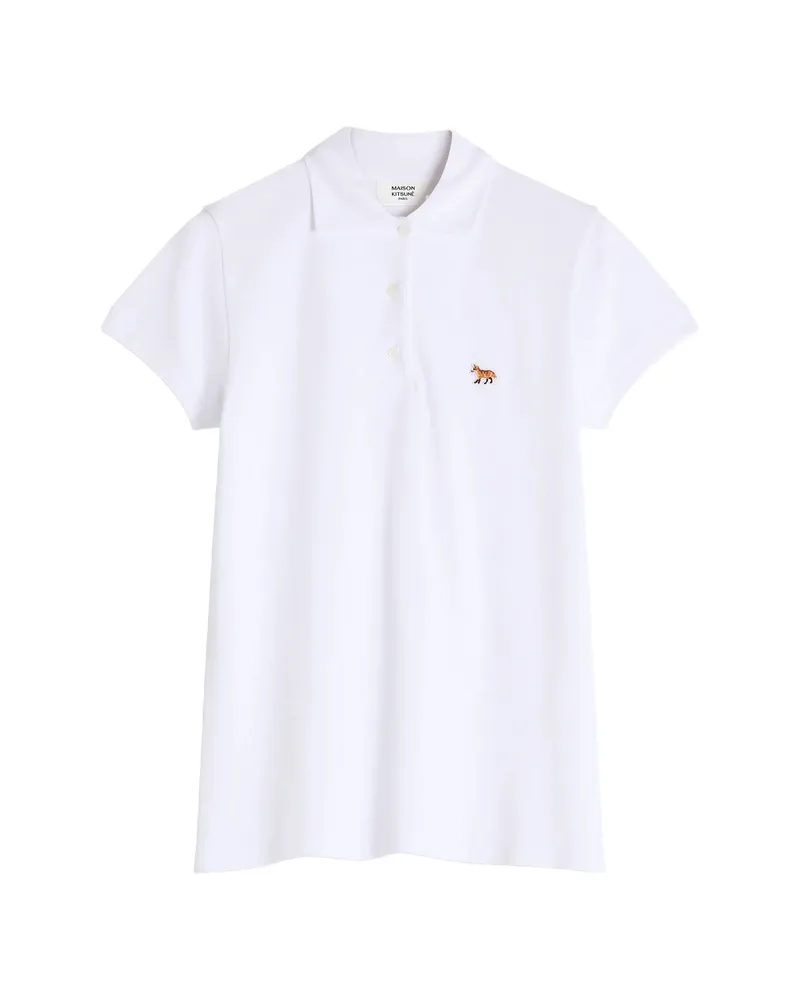 Kitsuné Fox Patch Polo Shirt White