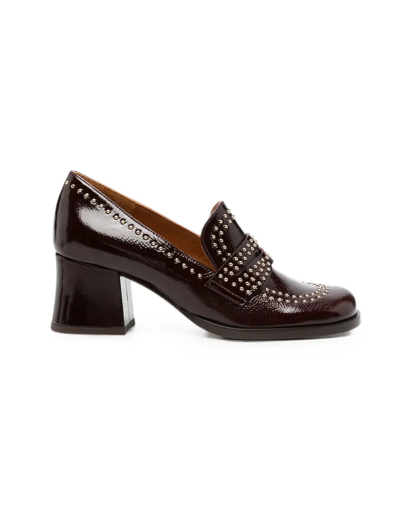 Chie Mihara Taleah Studded Leather Loafers Purple