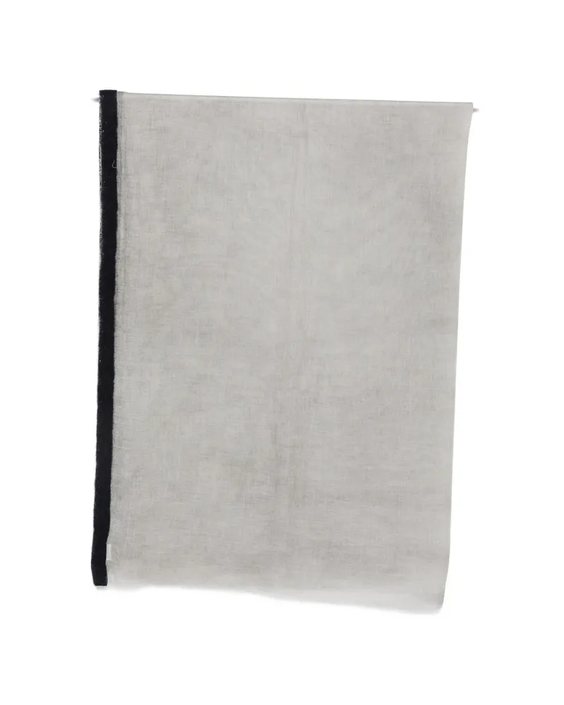 Faliero Sarti Toffy Contrast-trim Scarf Grey
