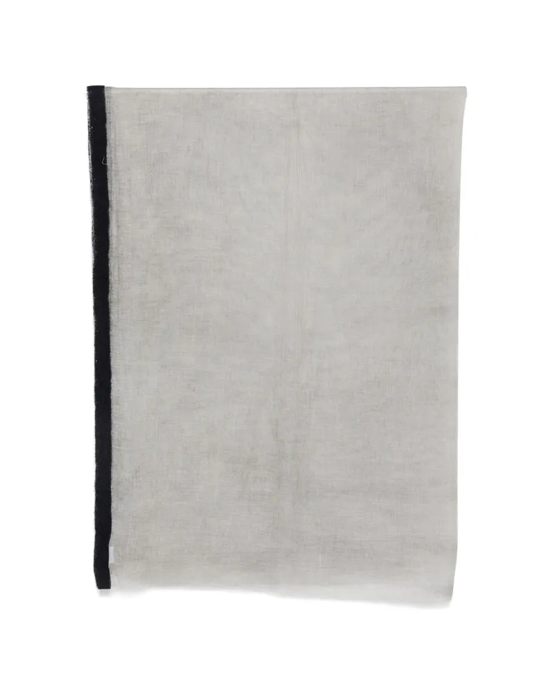 Faliero Sarti Toffy Contrast-trim Scarf Grey