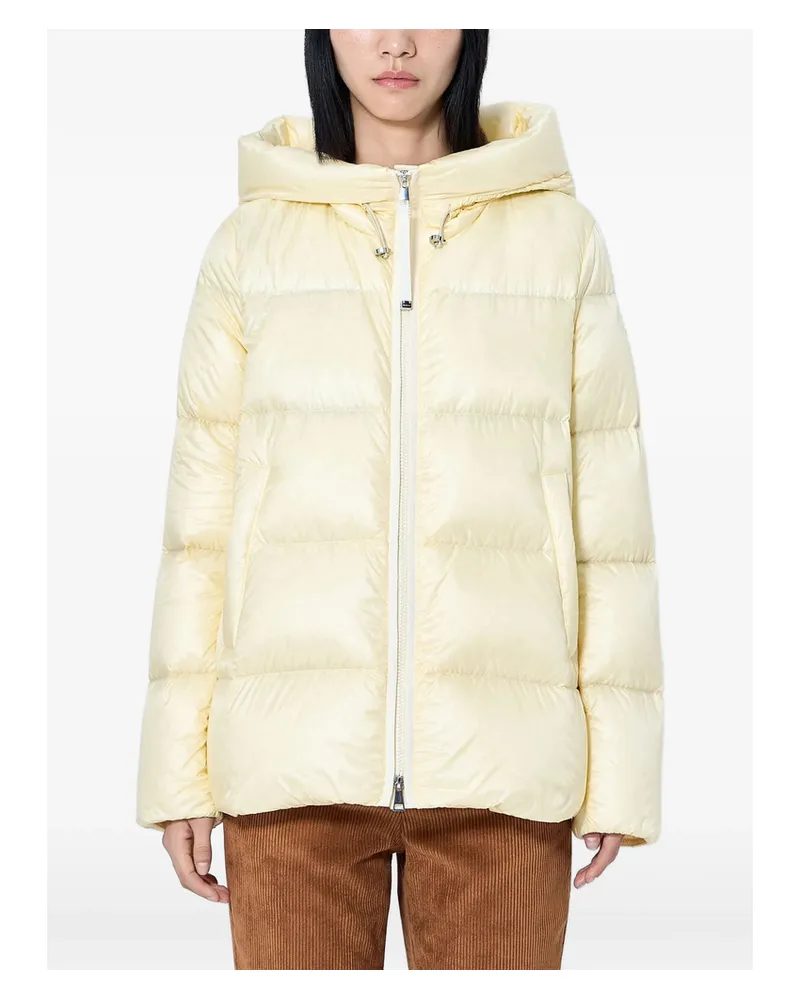Moncler Serittes Hooded Down Jacket Neutrals