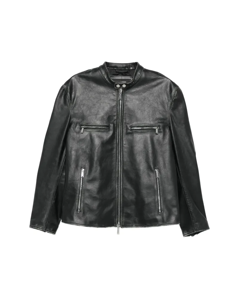 Dsquared2 Bad Boy Zip-up Leather Jacket Black