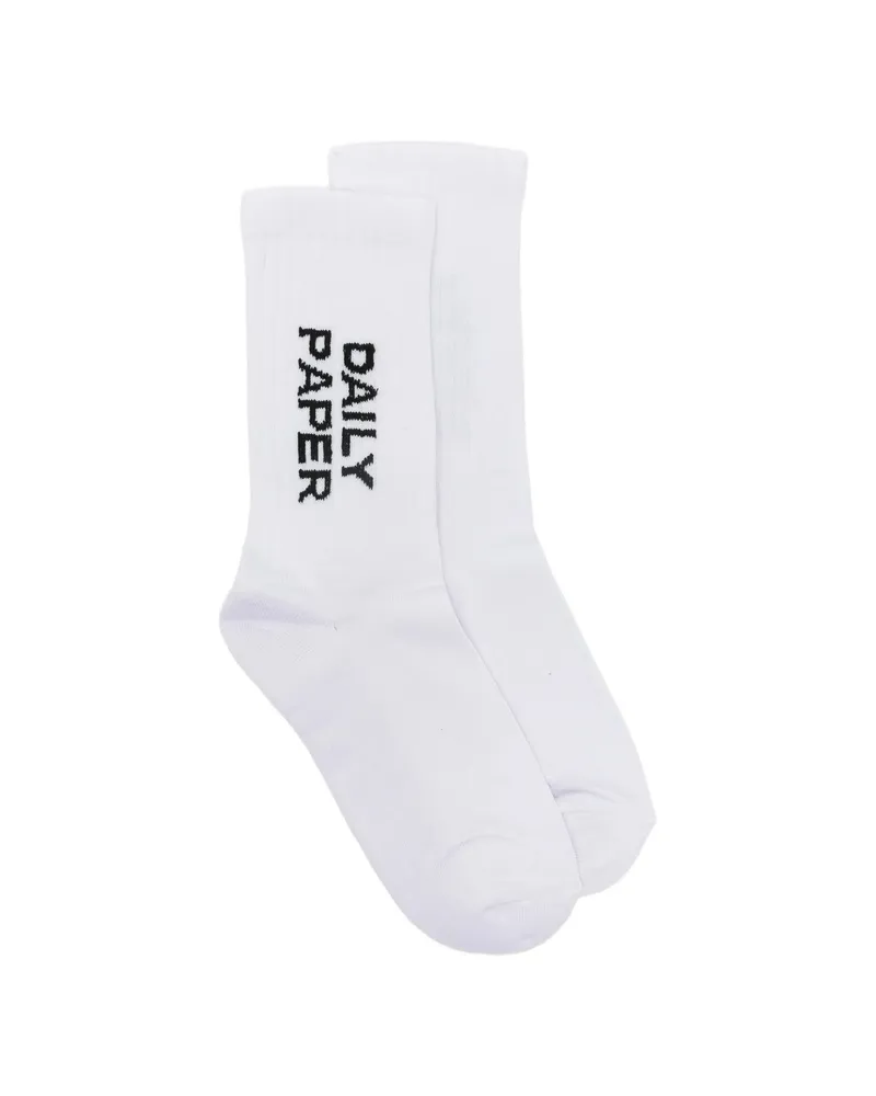 Daily Paper Logo-print Socks White