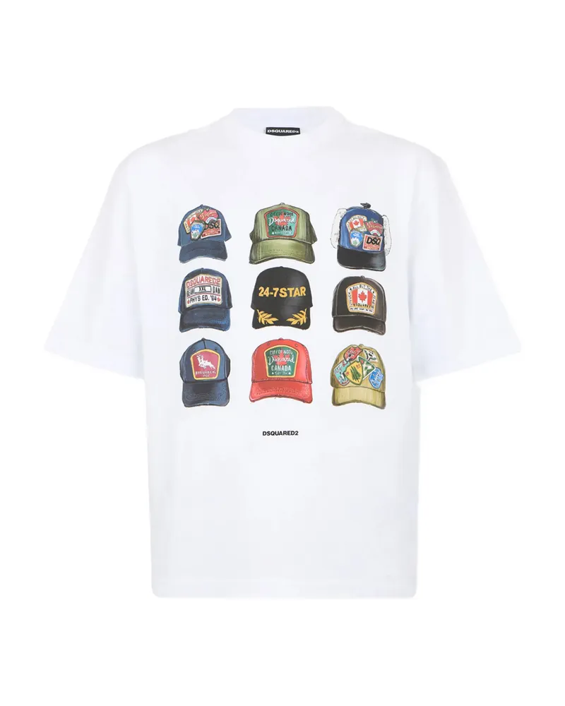 Dsquared2 Logo-print Round-neck T-shirt White