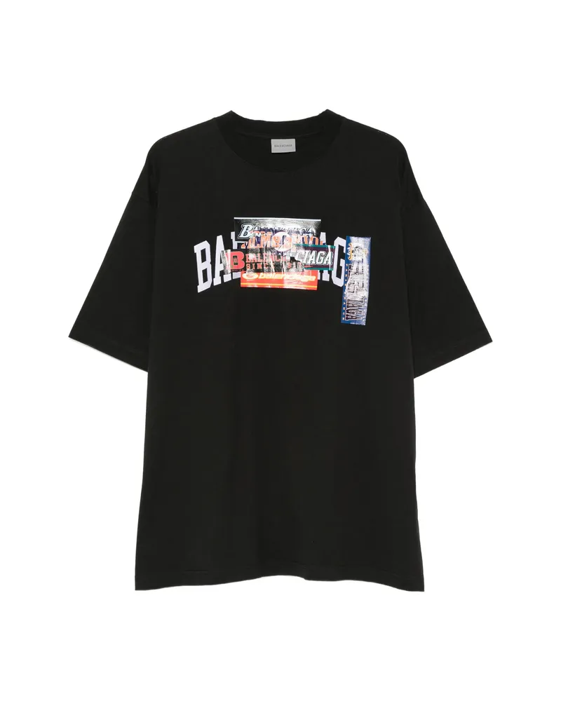 Balenciaga Graphic-print Oversized-fit T-shirt Black