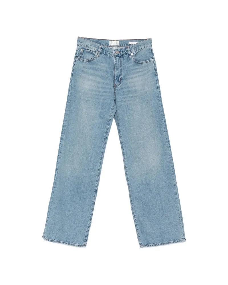 Frame Denim Off Duty Stroll Denim Straight Jeans Blue