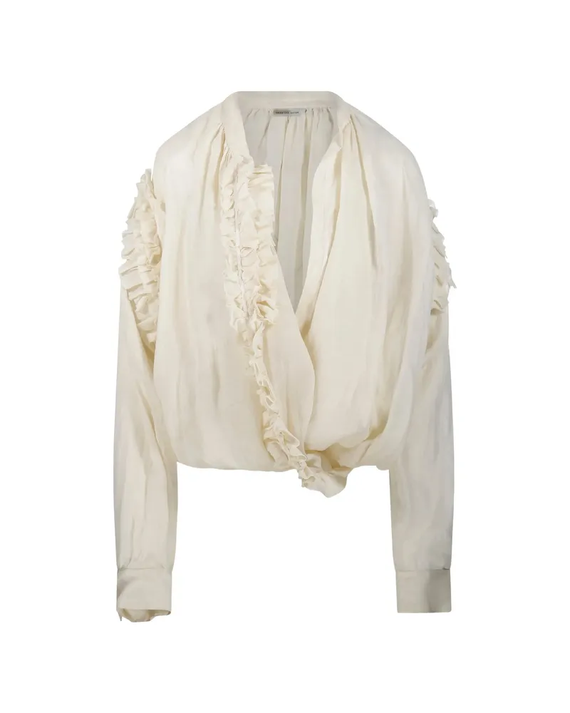 Dries van Noten Ruffled-design Blouse Neutrals