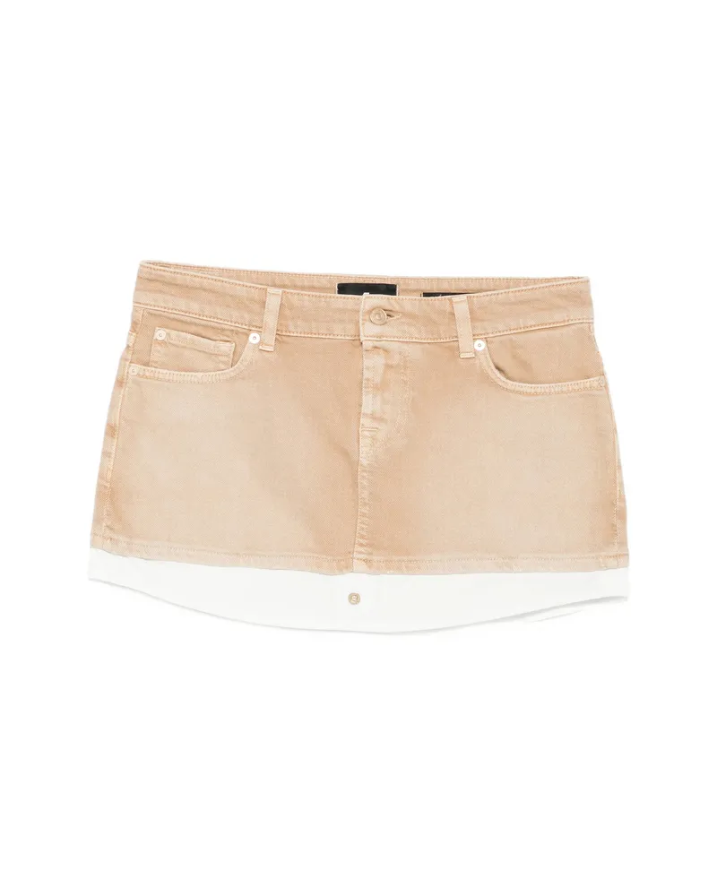 7 for all mankind Button-fastening Mini Skirt Neutrals