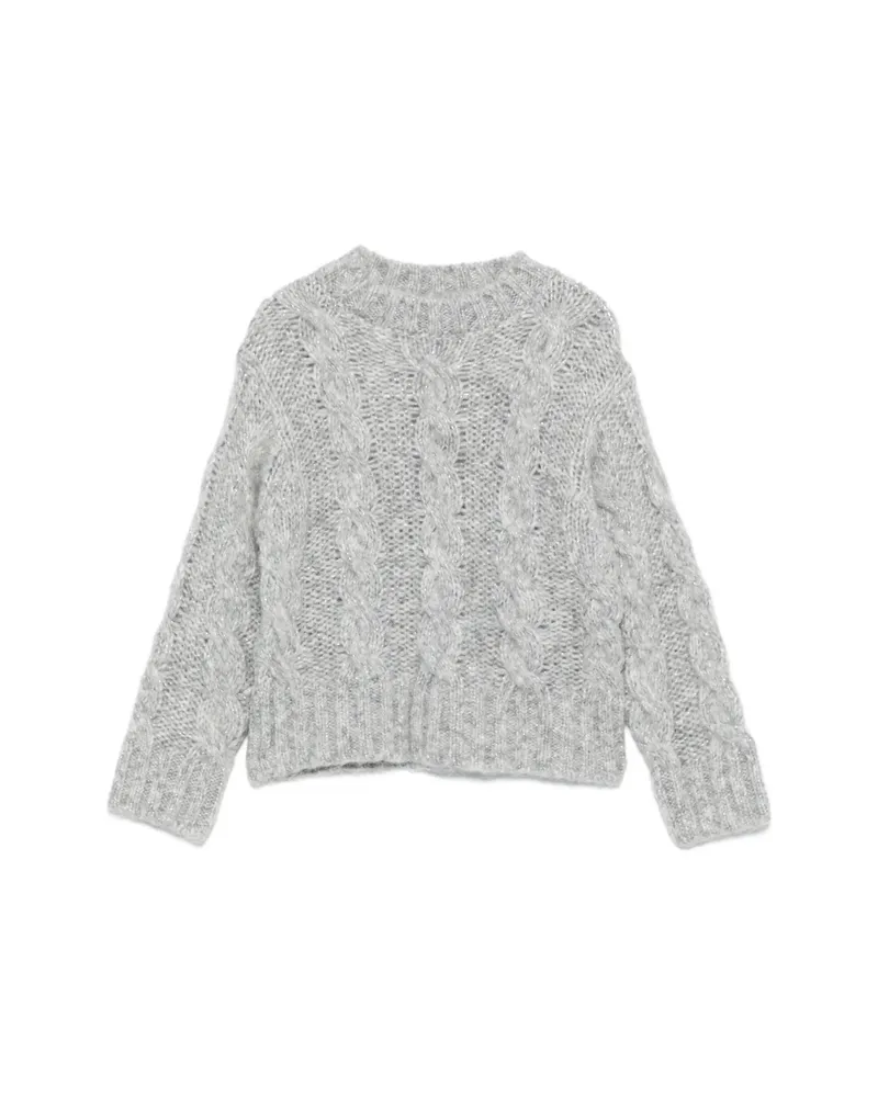Il Gufo Cable-knit Sweater Grey