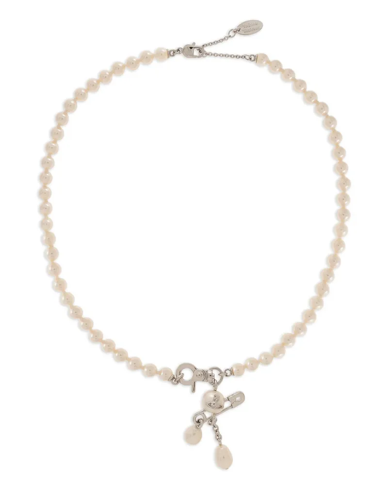 Vivienne Westwood Faux-pearl Necklace Silver