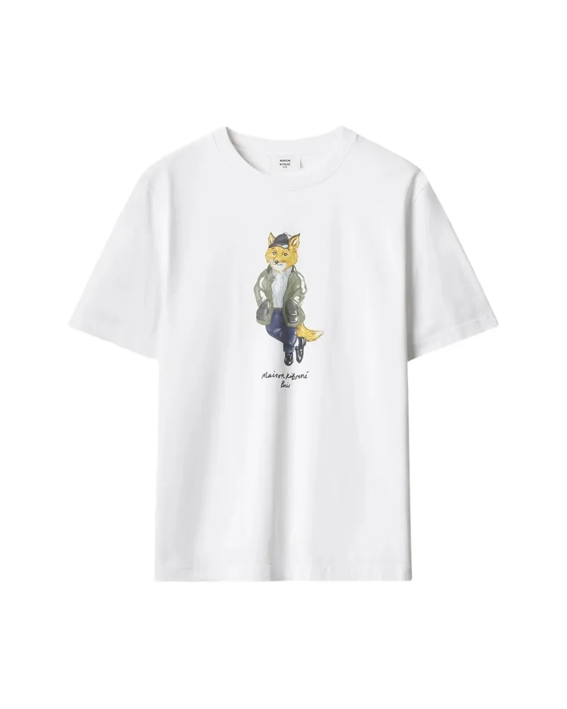 Kitsuné Fox-print T-shirt White