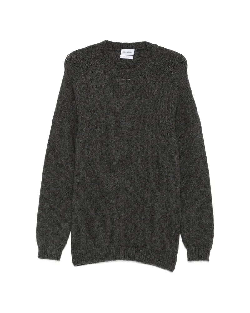 Scaglione Ribbed-knit Raglan-sleeve Sweater Grey