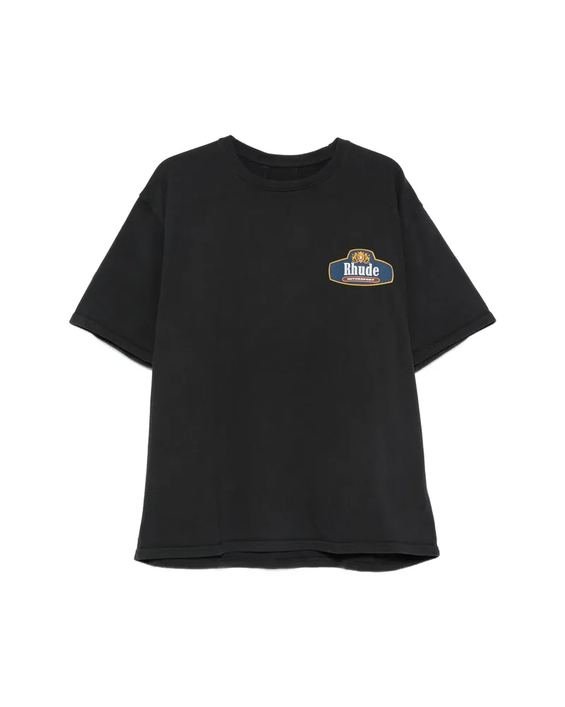 RHUDE Logo-print T-shirt Black