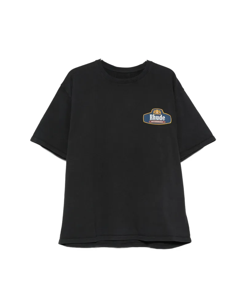 RHUDE Logo-print T-shirt Black
