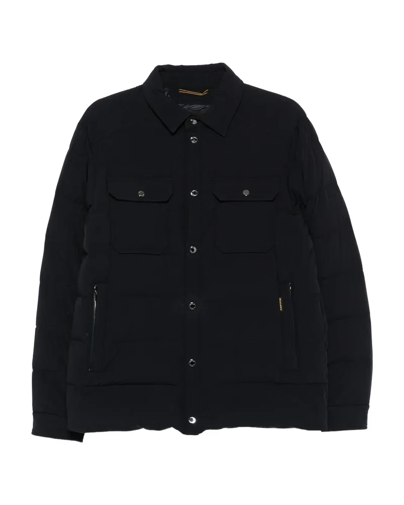 MOORER Veton-KN Quilted Jacket Blue