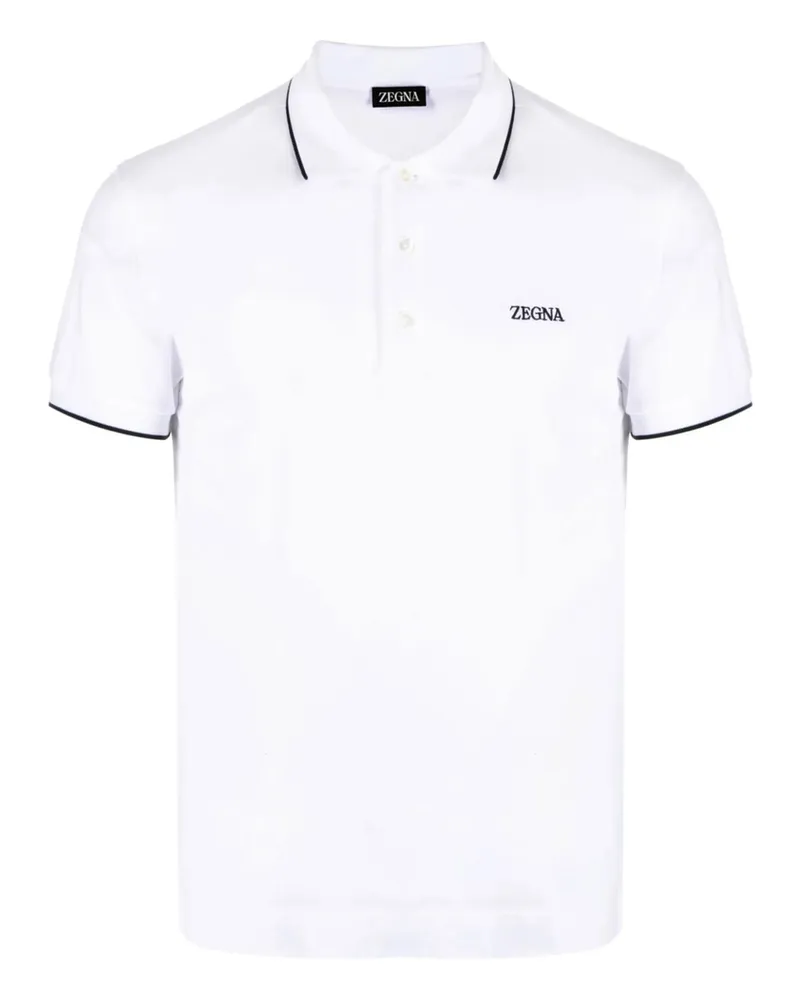 Ermenegildo Zegna Cotton Polo Shirt White