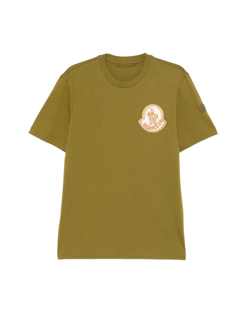 Moncler Crew-neck Logo-print T-shirt Green