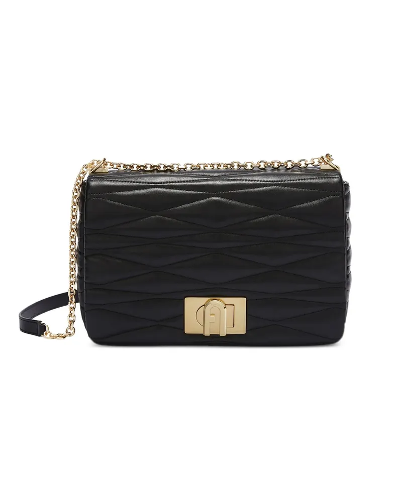 Furla Quilted Crossbody Bag Black