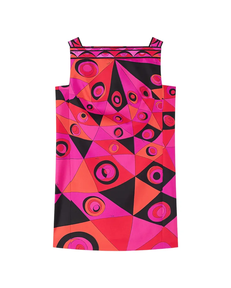 Emilio Pucci Occhi-print Silk Dress Pink