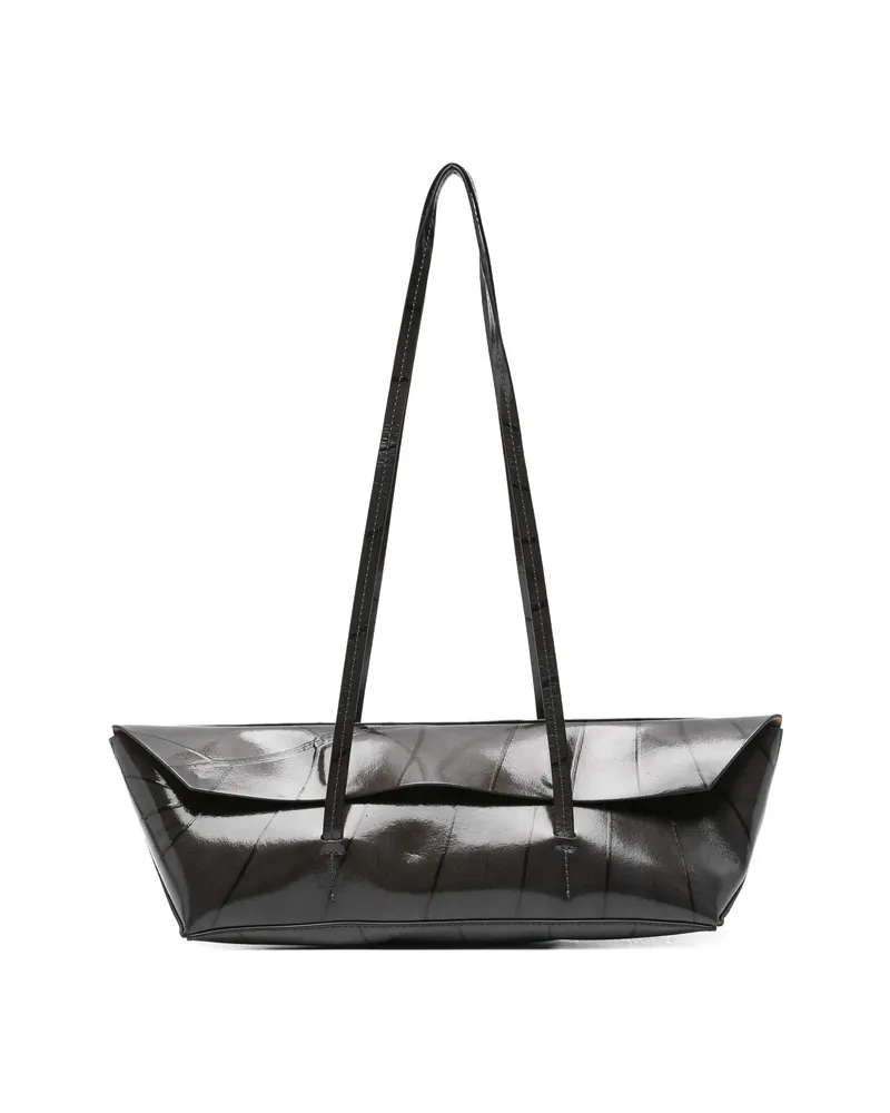 Christopher Esber Gondola Leaf Patent Leather Tote Bag Black