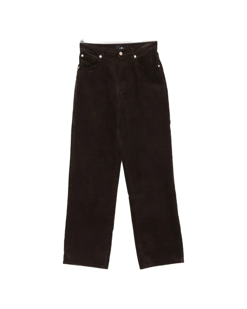 7 for all mankind Stovepipe Belt-loop Corduroy Trousers Brown