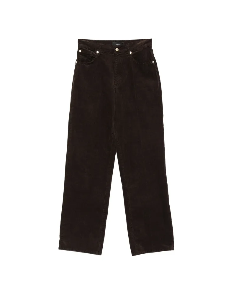 7 for all mankind Stovepipe Belt-loop Corduroy Trousers Brown