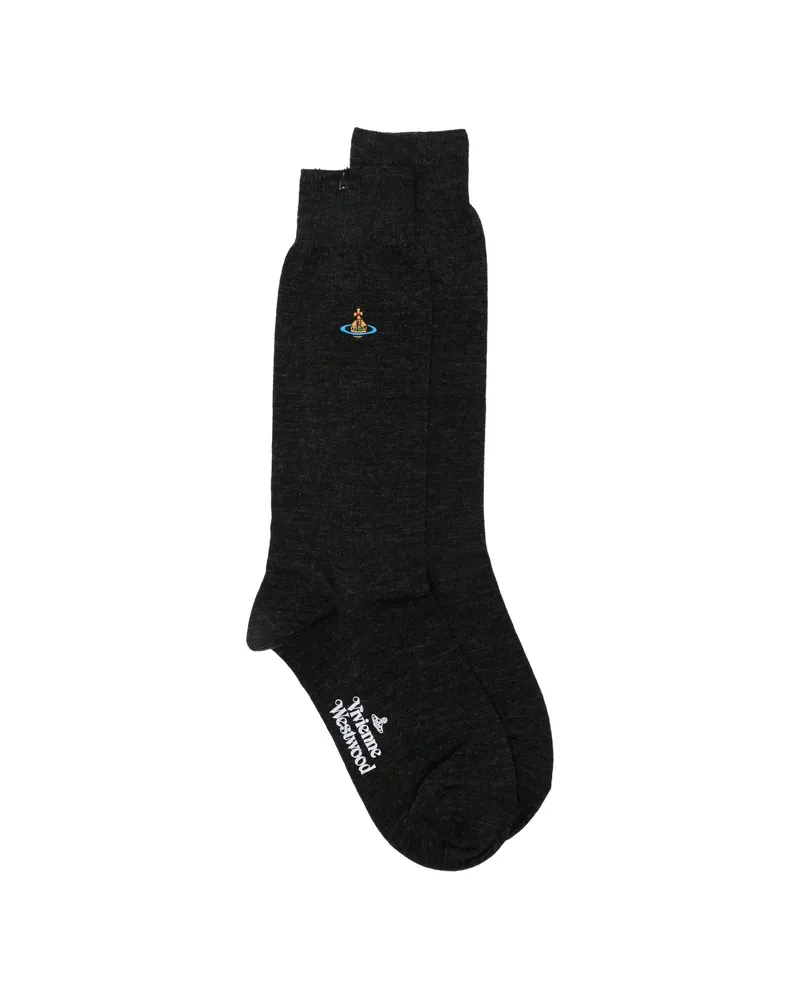 Vivienne Westwood Orb-embroidered Socks Grey
