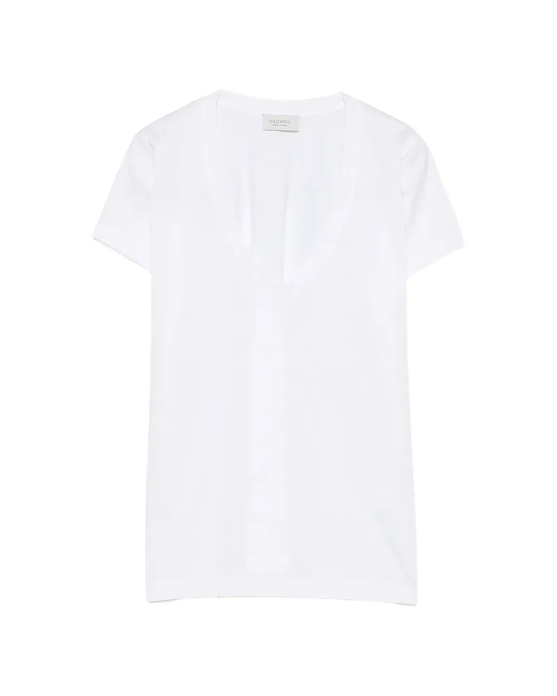 MAZZARELLI Calliope V-neck T-shirt White