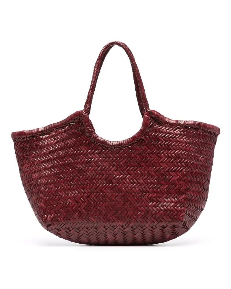 Dragon Diffusion Large Nantucket Leather Tote Bag Red