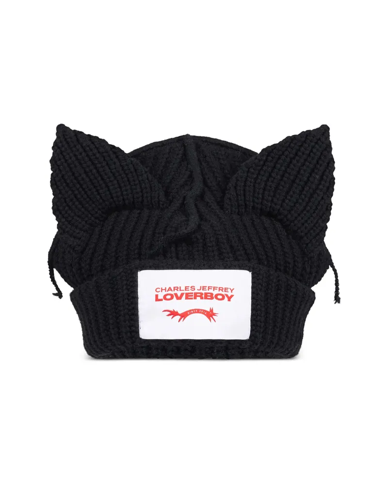 Charles Jeffrey Loverboy Cat-ear Beanie Black