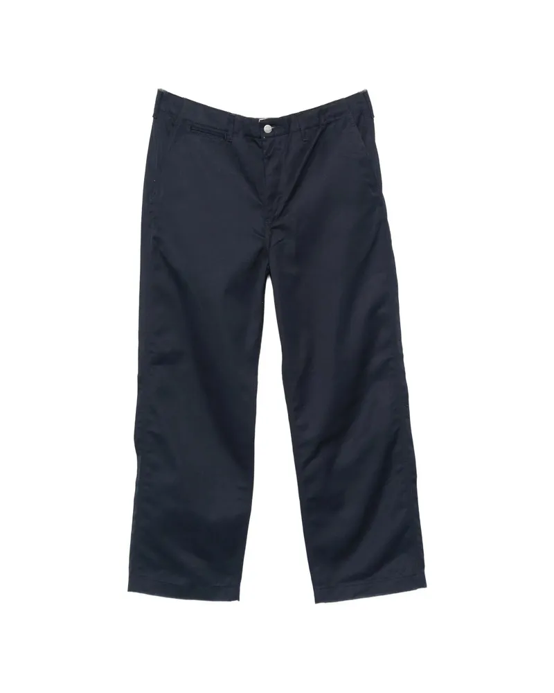 Carhartt WIP Logo-patch Straight-leg Trousers Blue