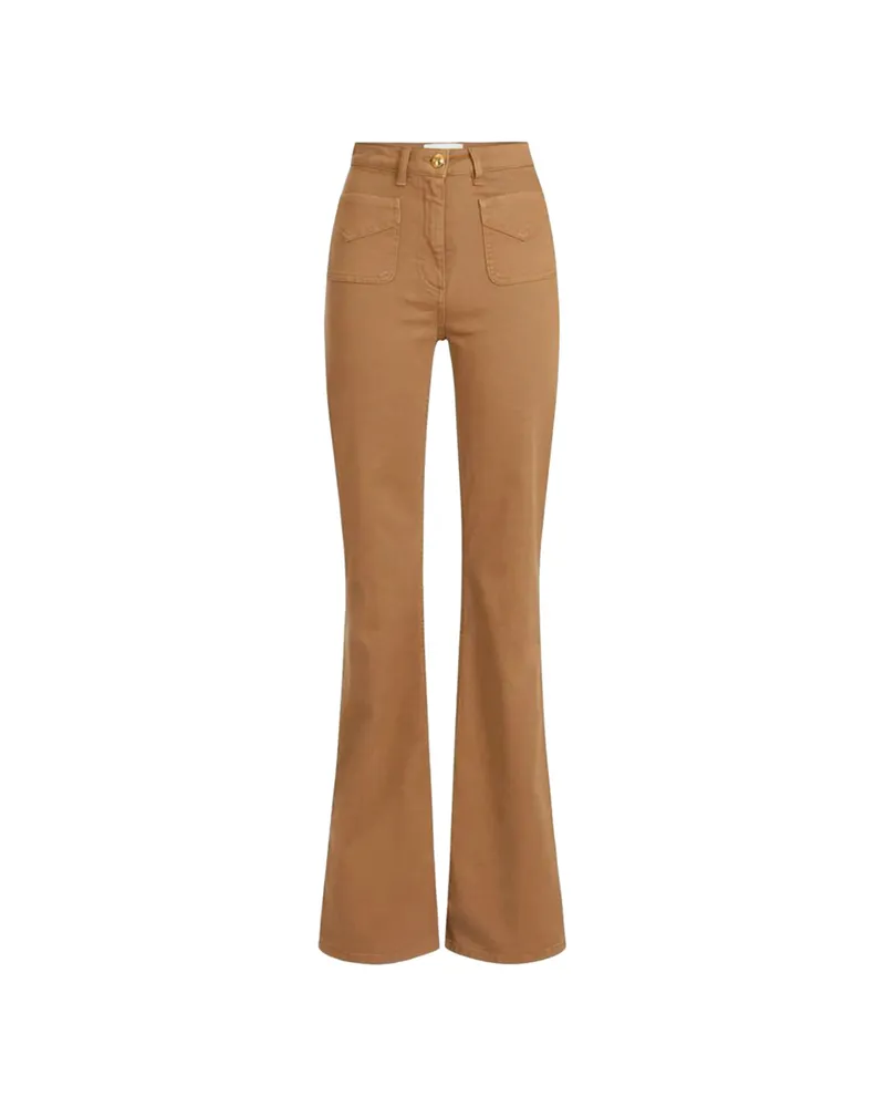 Elisabetta Franchi Flared Jeans Brown