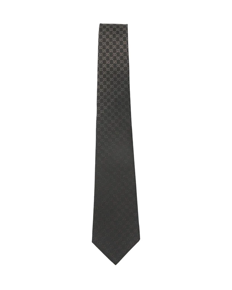 Gucci Monogram Bee Tie Brown