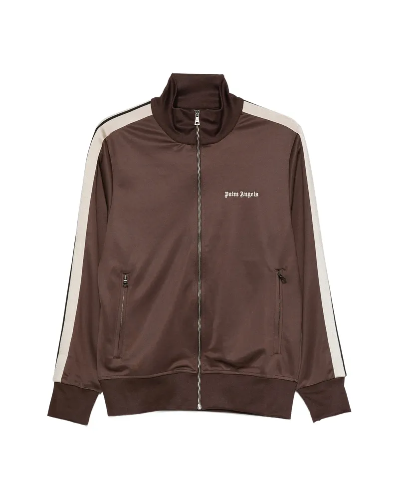 Palm Angels Logo-print Side-stripe Jacket Brown