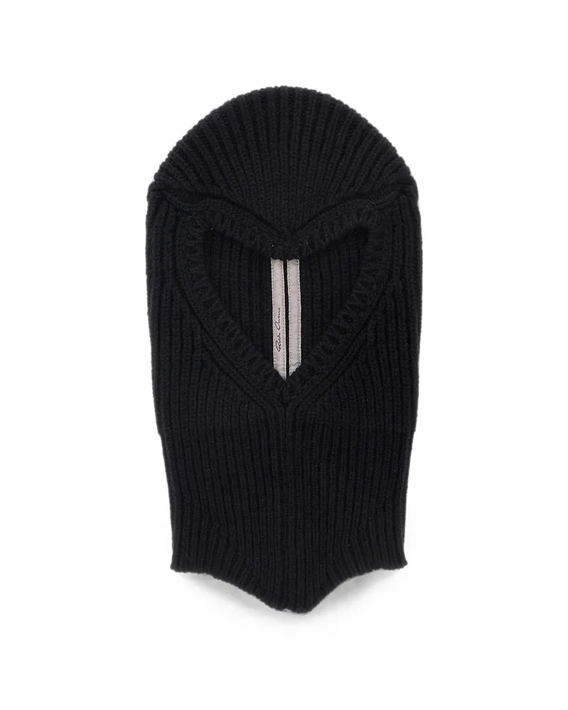 Rick Owens Ribbed-knit Cashmere And Wool Balaclava Black