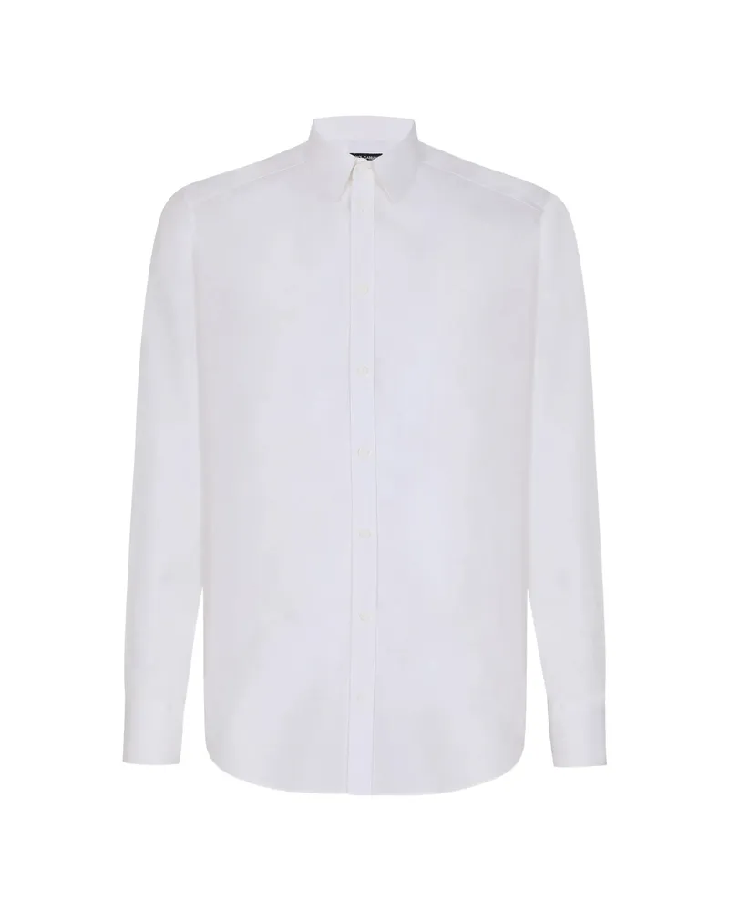 Dolce & Gabbana Stretch-poplin Gold-fit Shirt White